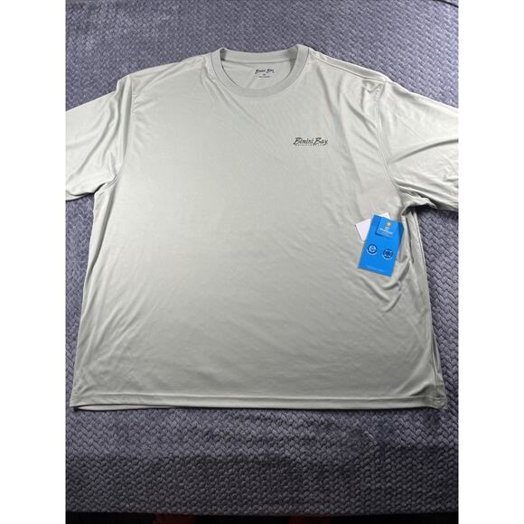 Bimini Bay Shirt Mens XXXL Hook M’ Gray GRN Logo Fishing Light Short Sleeve Bass - Picture 5 of 11